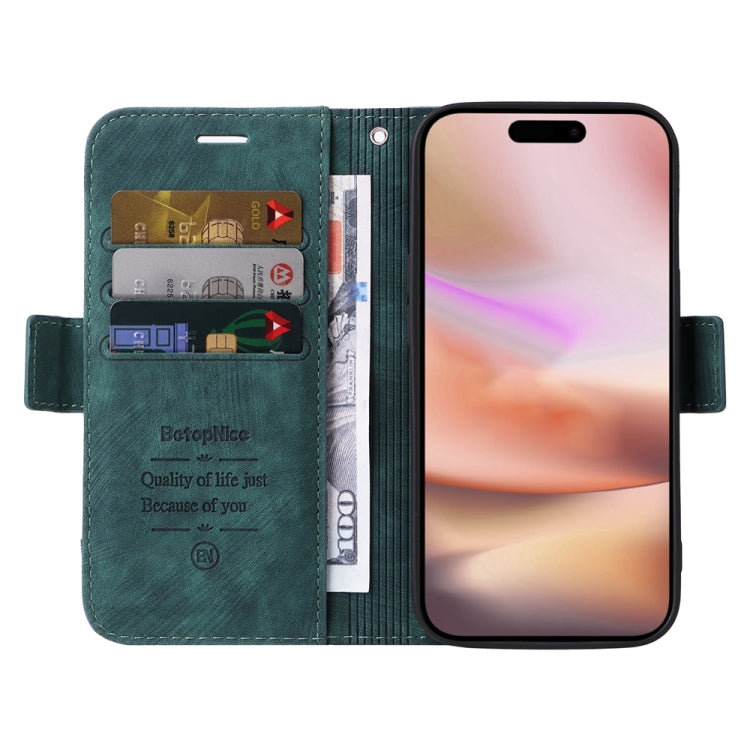 For iPhone 16 Plus BETOPNICE Dual-side Buckle Leather Phone Case
