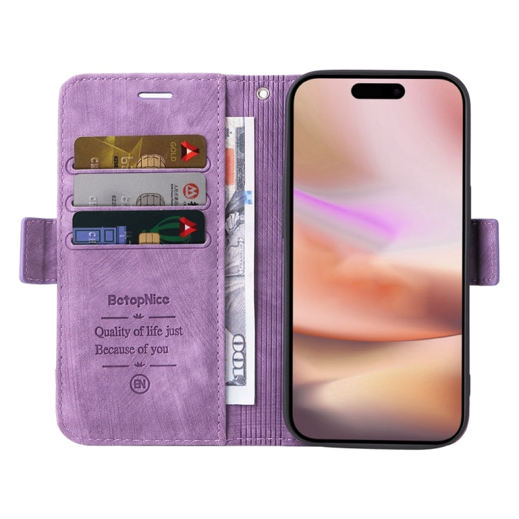 For iPhone 16 Plus BETOPNICE Dual-side Buckle Leather Phone Case