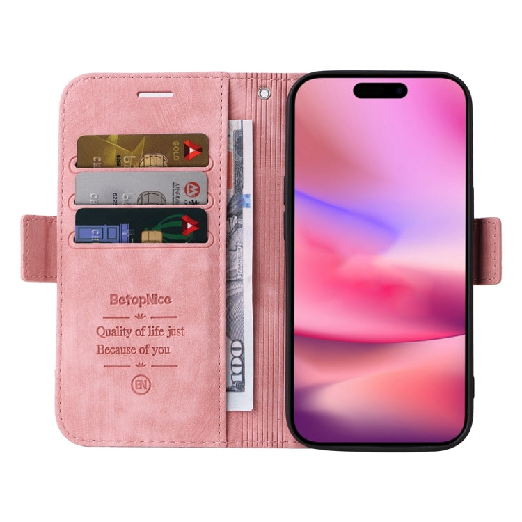 For iPhone 16 BETOPNICE Dual-side Buckle Leather Phone Case
