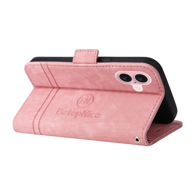 For iPhone 16 BETOPNICE Dual-side Buckle Leather Phone Case