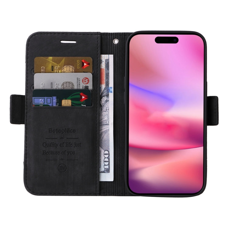 For iPhone 16 BETOPNICE Dual-side Buckle Leather Phone Case
