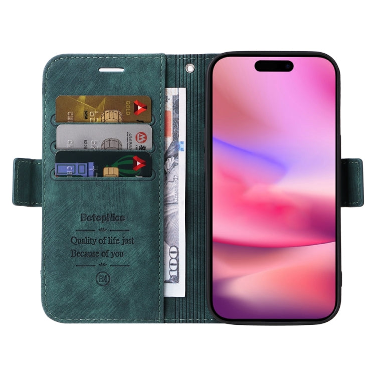 For iPhone 16 BETOPNICE Dual-side Buckle Leather Phone Case