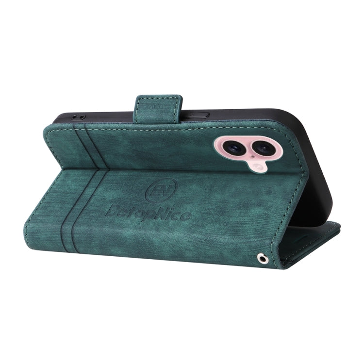 For iPhone 16 BETOPNICE Dual-side Buckle Leather Phone Case