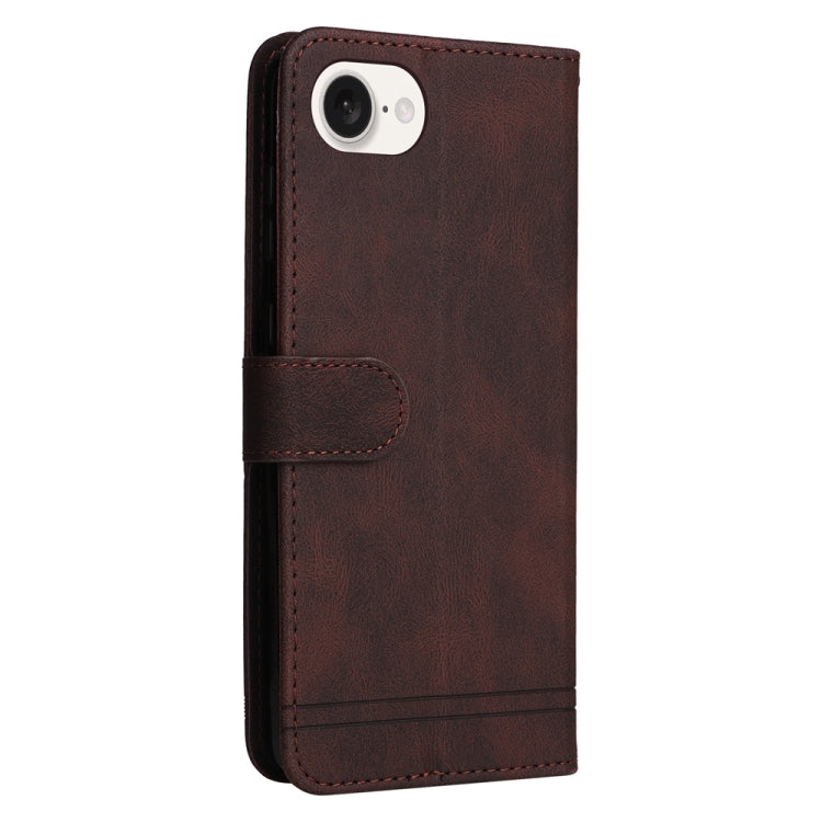 For iPhone 17e / 16e Skin Feel Life Tree Leather Phone Case
