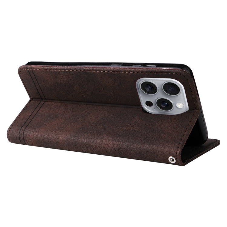 For iPhone 16 Pro Max Skin Feel Life Tree Leather Phone Case