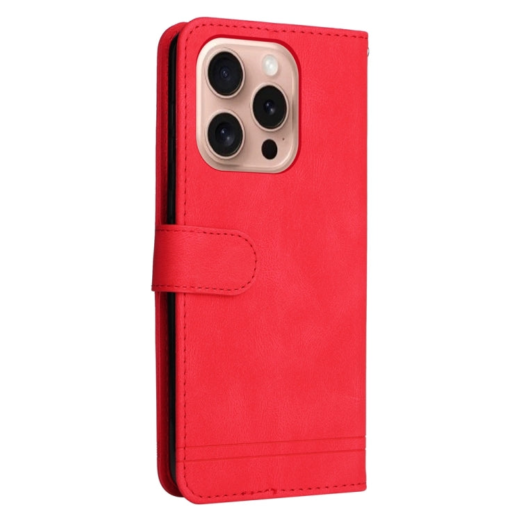For iPhone 16 Pro Skin Feel Life Tree Leather Phone Case