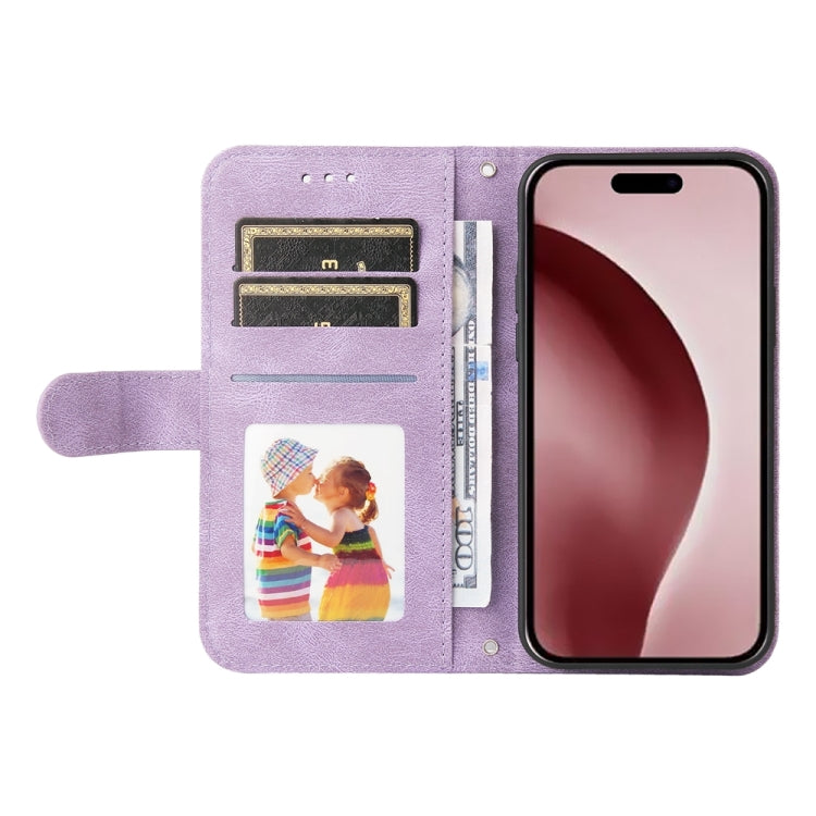For iPhone 16 Pro Skin Feel Life Tree Leather Phone Case