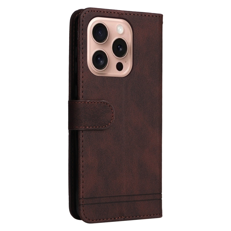 For iPhone 16 Pro Skin Feel Life Tree Leather Phone Case