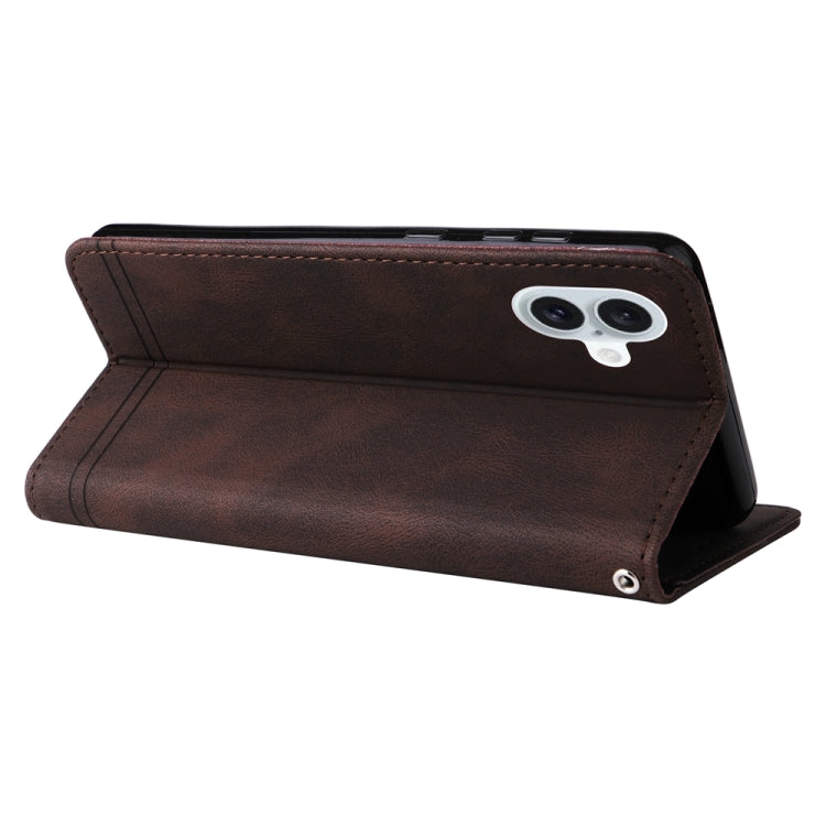 For iPhone 16 Plus Skin Feel Life Tree Leather Phone Case