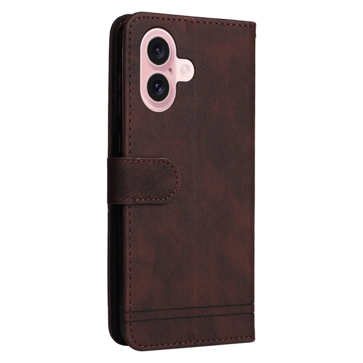 For iPhone 16 Skin Feel Life Tree Leather Phone Case