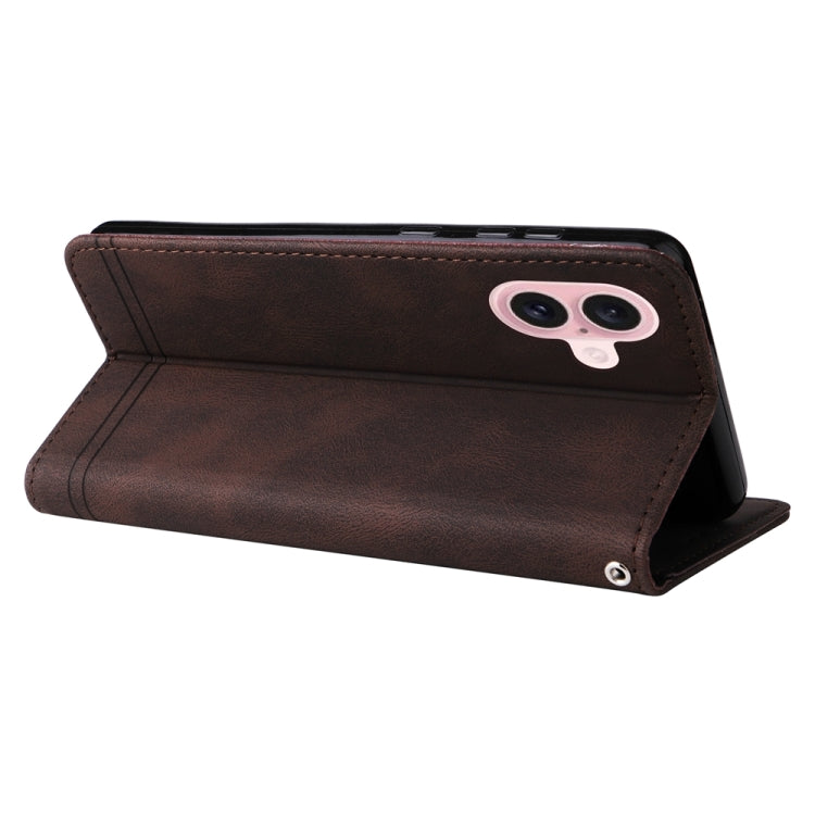 For iPhone 16 Skin Feel Life Tree Leather Phone Case