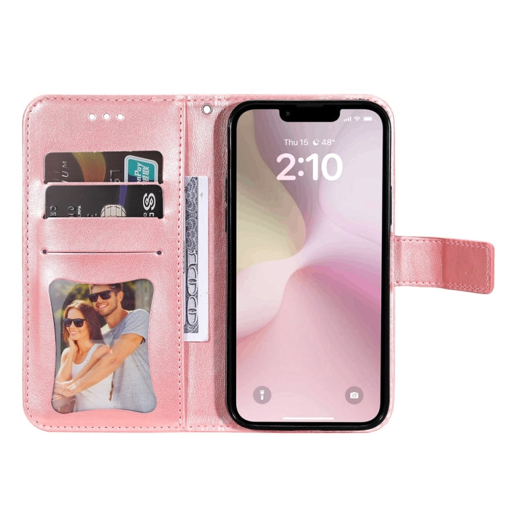 For iPhone 17e / 16e Seven-petal Flowers Embossing Leather Phone Case