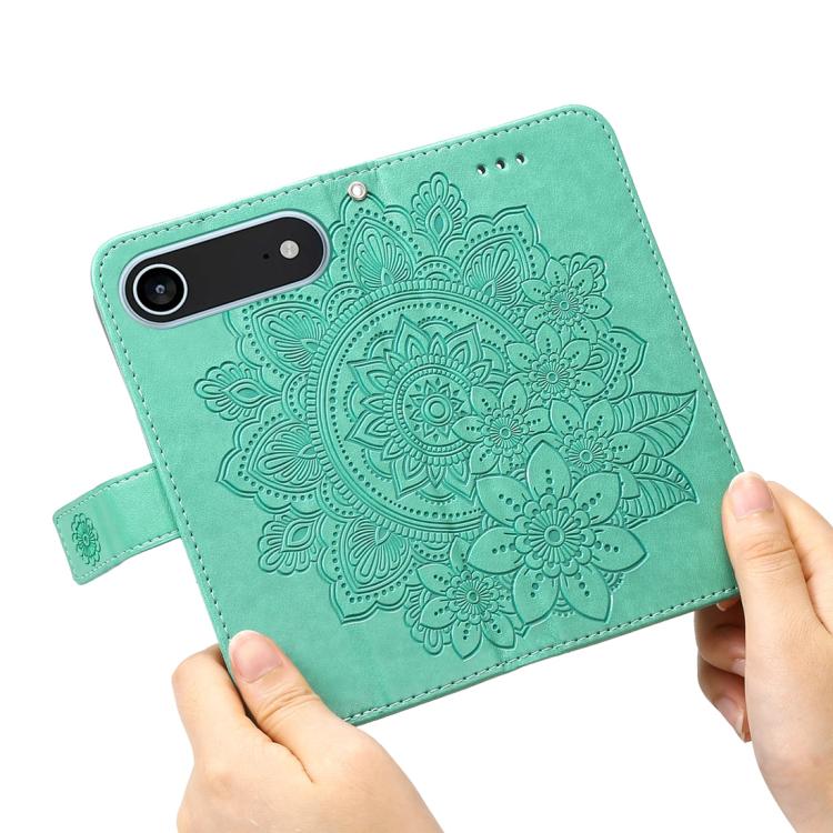 For iPhone Air Seven-petal Flowers Embossing Leather Phone Case