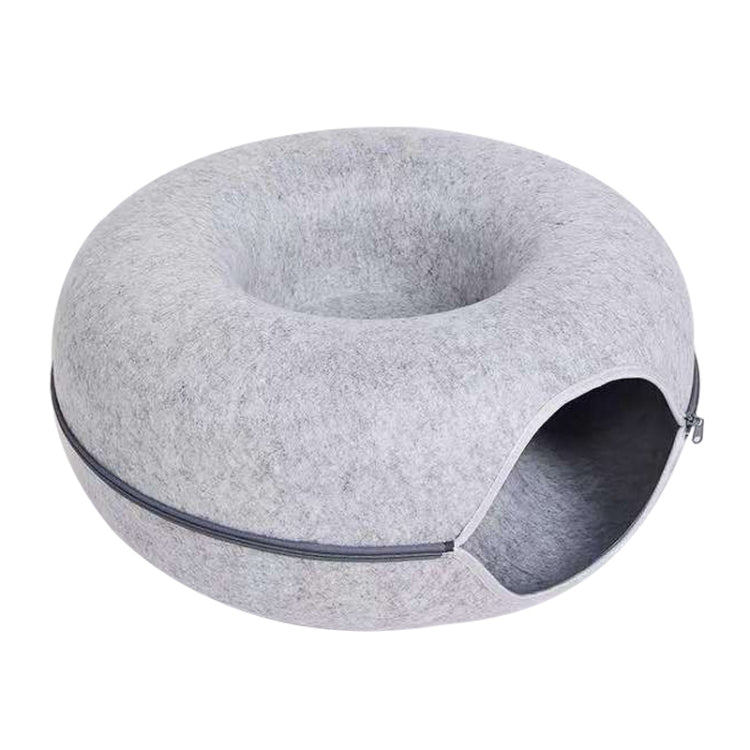 Round Wool Felt Cat Litter Tunnel Cat Litter, Size: