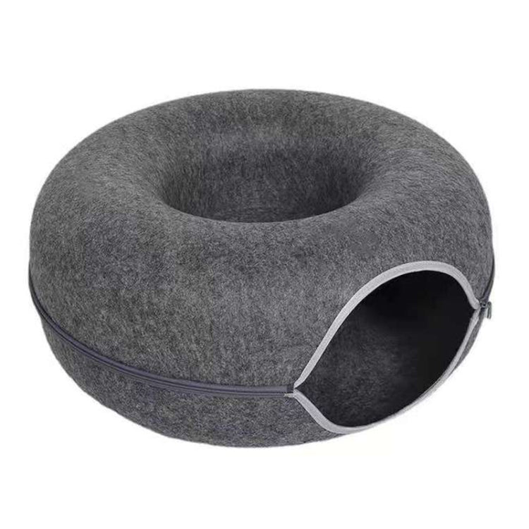 Round Wool Felt Cat Litter Tunnel Cat Litter, Size: