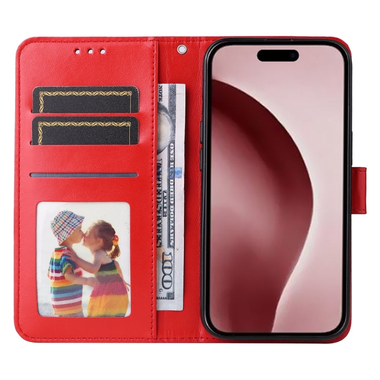 For iPhone 16 Pro Embossed Sunflower Leather Phone Case