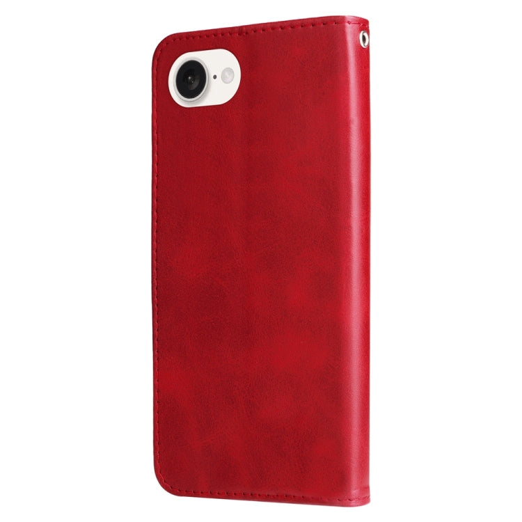 For iPhone 17e / 16e Fashion Calf Texture Zipper Leather Phone Case