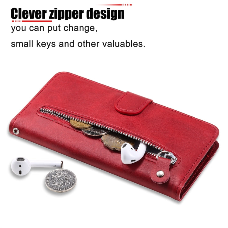For iPhone 17e / 16e Fashion Calf Texture Zipper Leather Phone Case