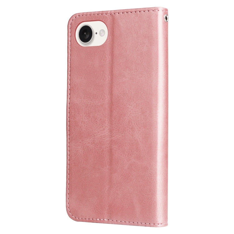 For iPhone 17e / 16e Fashion Calf Texture Zipper Leather Phone Case