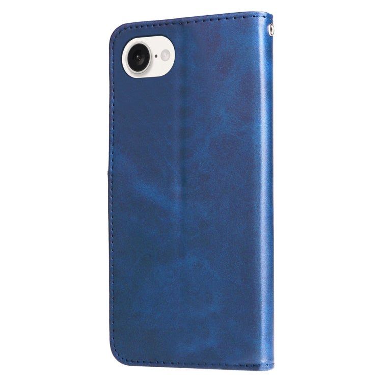 For iPhone 17e / 16e Fashion Calf Texture Zipper Leather Phone Case