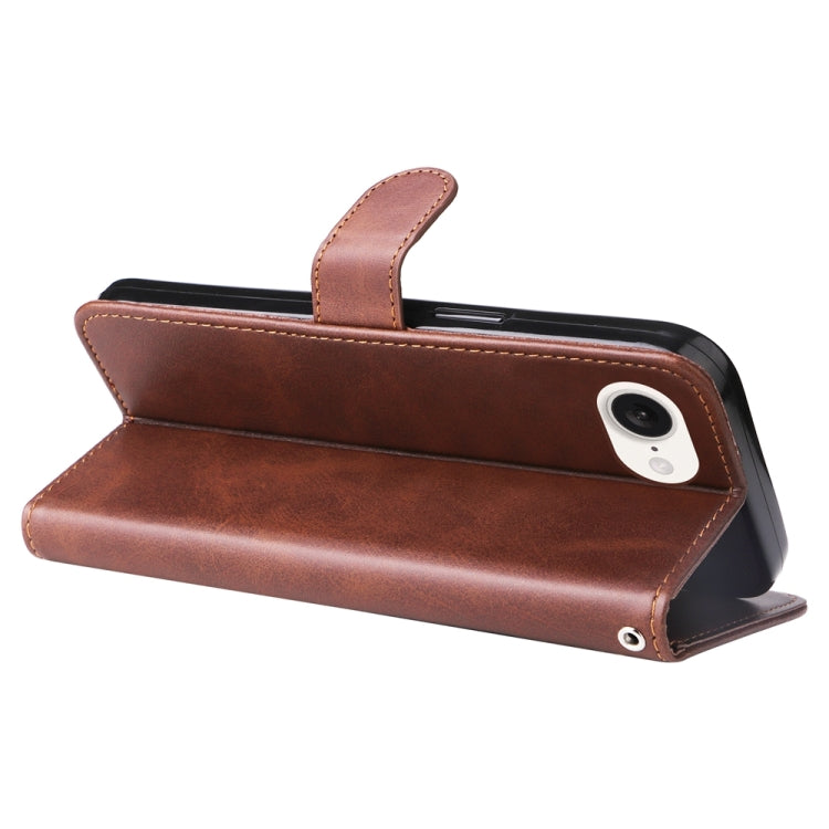 For iPhone 17e / 16e Fashion Calf Texture Zipper Leather Phone Case
