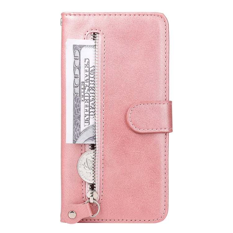 For iPhone 16 Pro Max Fashion Calf Texture Zipper Leather Phone Case