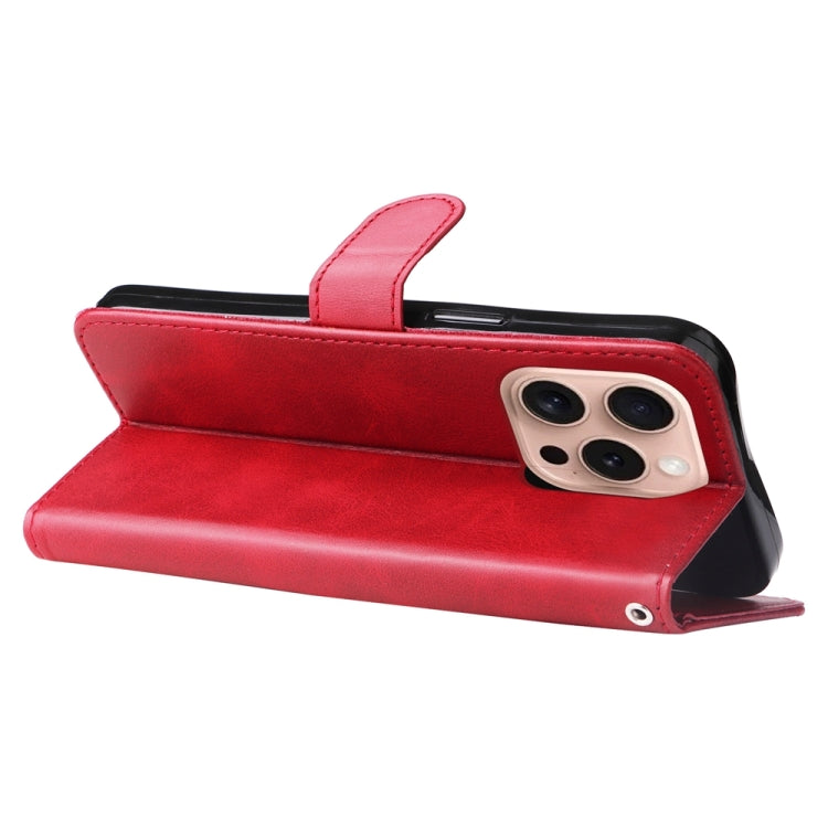 For iPhone 16 Pro Fashion Calf Texture Zipper Leather Phone Case