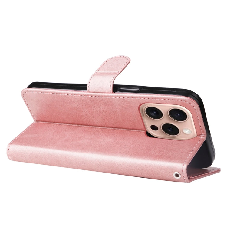 For iPhone 16 Pro Fashion Calf Texture Zipper Leather Phone Case