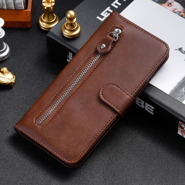 For iPhone 17 Fashion Calf Texture Zipper Leather Phone Case