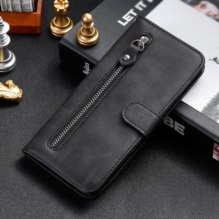 For iPhone 17 Pro Max Fashion Calf Texture Zipper Leather Phone Case