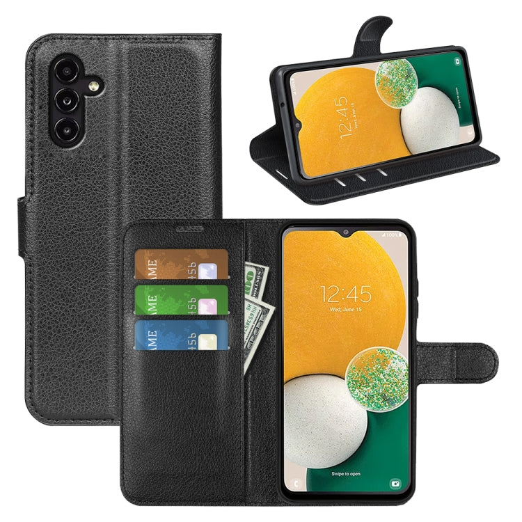 For Samsung Galaxy A14 5G Litchi Texture Horizontal Flip Phone Case with Holder