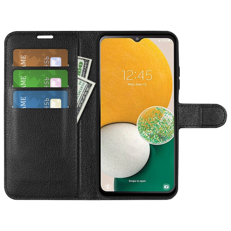 For Samsung Galaxy A14 5G Litchi Texture Horizontal Flip Phone Case with Holder