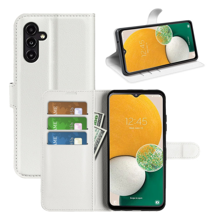 For Samsung Galaxy A14 5G Litchi Texture Horizontal Flip Phone Case with Holder