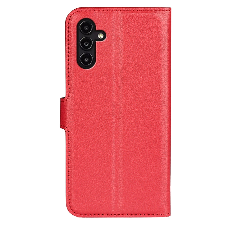 For Samsung Galaxy A14 5G Litchi Texture Horizontal Flip Phone Case with Holder