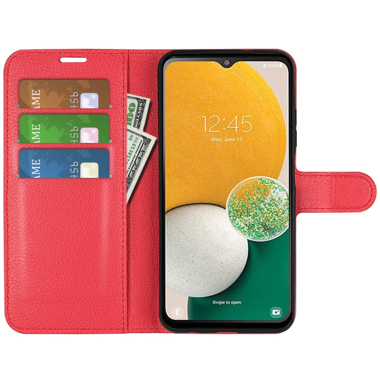 For Samsung Galaxy A14 5G Litchi Texture Horizontal Flip Phone Case with Holder