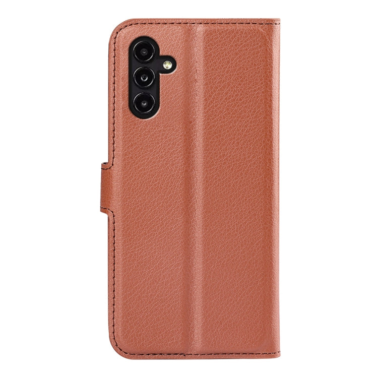 For Samsung Galaxy A14 5G Litchi Texture Horizontal Flip Phone Case with Holder