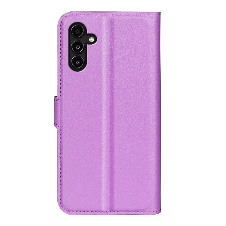 For Samsung Galaxy A14 5G Litchi Texture Horizontal Flip Phone Case with Holder