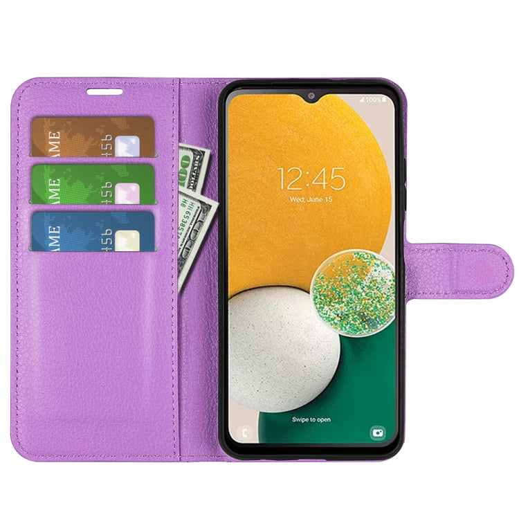 For Samsung Galaxy A14 5G Litchi Texture Horizontal Flip Phone Case with Holder
