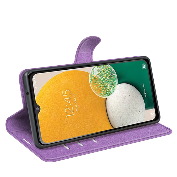 For Samsung Galaxy A14 5G Litchi Texture Horizontal Flip Phone Case with Holder