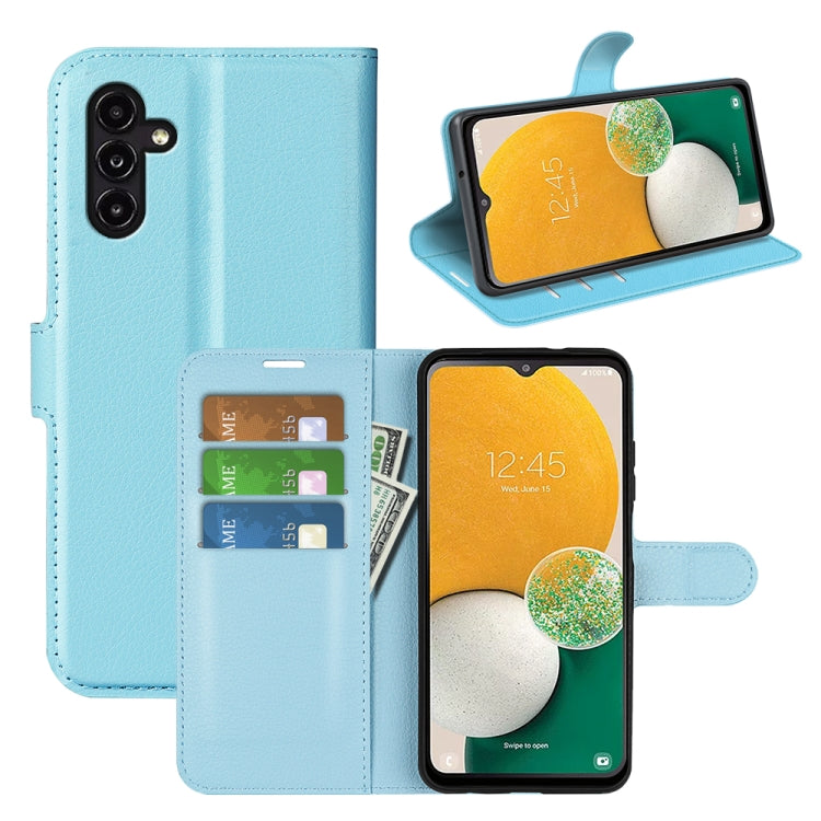 For Samsung Galaxy A14 5G Litchi Texture Horizontal Flip Phone Case with Holder