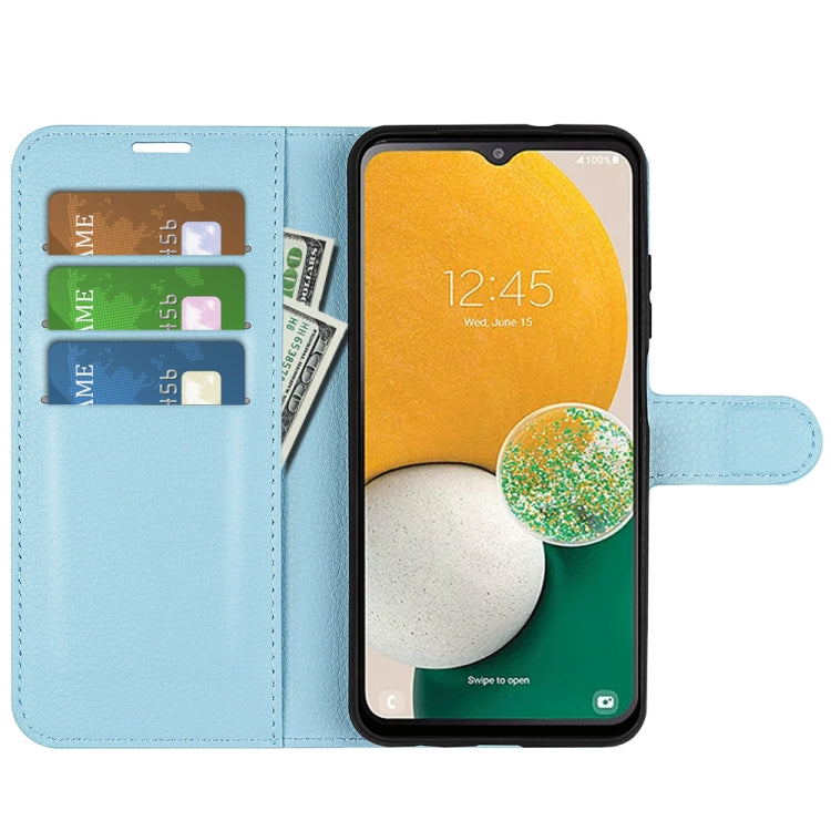 For Samsung Galaxy A14 5G Litchi Texture Horizontal Flip Phone Case with Holder