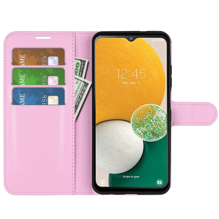 For Samsung Galaxy A14 5G Litchi Texture Horizontal Flip Phone Case with Holder