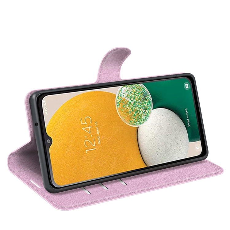 For Samsung Galaxy A14 5G Litchi Texture Horizontal Flip Phone Case with Holder