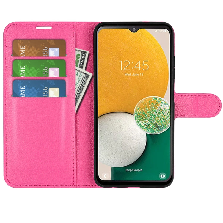 For Samsung Galaxy A14 5G Litchi Texture Horizontal Flip Phone Case with Holder