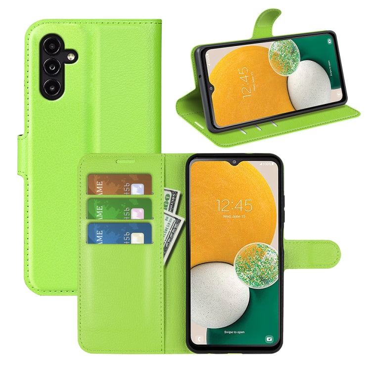 For Samsung Galaxy A14 5G Litchi Texture Horizontal Flip Phone Case with Holder