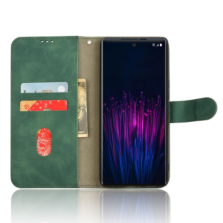 For HTC U24 Pro Skin Feel Magnetic Flip Leather Phone Case