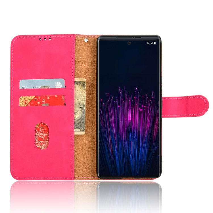 For HTC U24 Pro Skin Feel Magnetic Flip Leather Phone Case