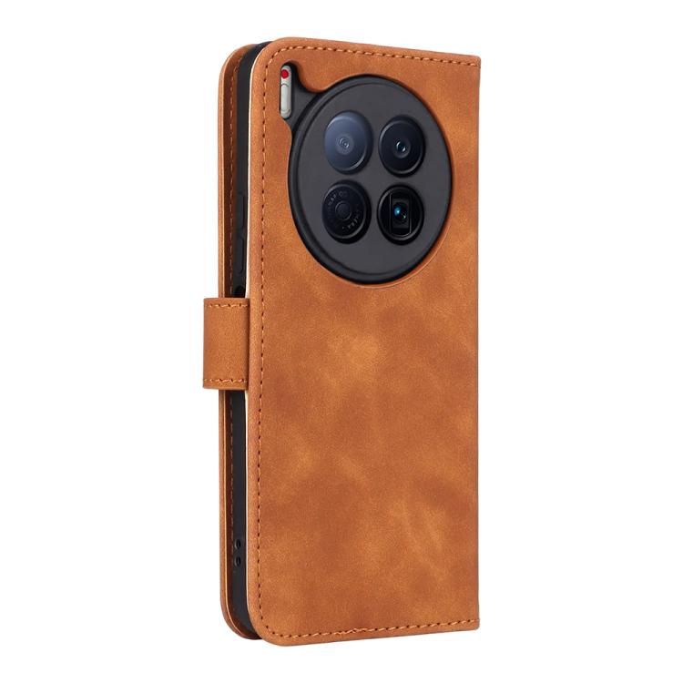 For Tecno Camon 40 Premier Skin Feel Magnetic Flip Leather Phone Case