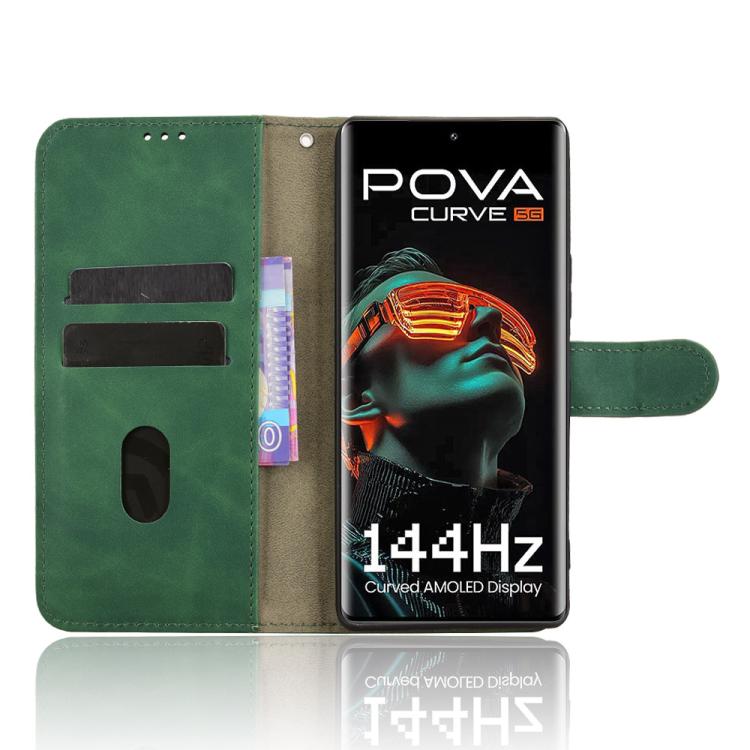 For Tecno Pova Curve 5G Skin Feel Magnetic Flip Leather Phone Case