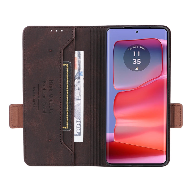 For Motorola Edge 50 Pro Magnetic Clasp Leather Phone Case